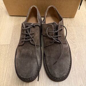 Drakes Wayford Dark Brown Suede Derby Shoes
